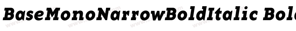 BaseMonoNarrowBoldItalic Bold Italic字体转换